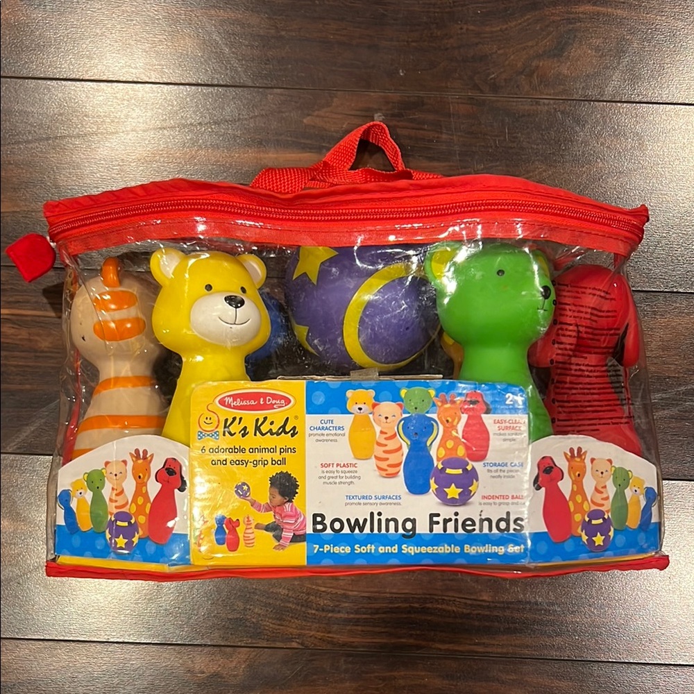 Melissa & Doug Bowling Friends Set - Colorful Animal Pins